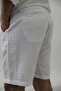 Men's Vibrant White Musli Lace-Up Linen Shorts - 2