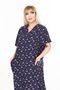 Women's Large Size Summer Woven Short Sleeve Short Length Dress Dress - 6