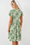 2352 V-Neck Short Dress - M. Green - 6