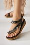 Genuine Leather Lilah Women's Sandals with Money Detail - 2