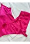 Satin Backless Strappy Hipster Shorts Nightgown Pajama Set (Dowry Custom) - 5