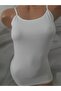 White Cotton Passion Elastane Rope Suspender Lycra Women's Tank Top