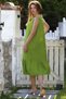 Lemon Mold Color Round Neck Sleeveless Floral Skirt Ruffled Casual Viscose Woven Dress 115 58 - 4