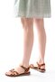 205-030 Tan Genuine Leather Orthopedic Sole Women's Sandals - 3