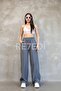 Unisex Striped Stopper Leg Parachute Pants Gray - 2