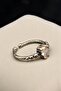 Copper Ring Yellow Crystal Adjustable Elegant Small Antique Trend (Gift, Daily, Special Day) - 2