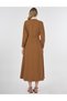 Rochie cu broderie brodata Bej - 4