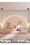 LED 3-Color Adjustable Cream Style Mickey Chandelier, Adjustable Hanging Wire Length - 4