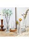Glass Bud Vases Set of 6 - Diamond Pattern Mini Vases (Clear) - 5