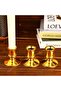Window Candle Taper Plastic Traditional Candlesticks (Gold, 24 pcs) - 4