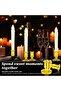 Window Candle Taper Plastic Traditional Candlesticks (Gold, 24 pcs) - 2