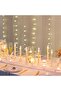 Glass Candle Holder for Candlestick - 10 pcs Clear Small Tapered Candle Holders - 2