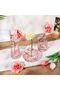 Small Glass Vase Set of 3, Pink Bud Vases - 3