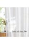 White 152 x 213 cm Soft Sheer Voile Curtains, 2 Panels - 4