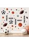 Basketball Football Soccer Sports Wall Stickers - Kids Baby Boys Wall Decals - Nursery Playroom Classroom Daycare Game Room Bedroom Home Wall Decor - 2