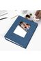 Small Linen Photo Album 4x6, 26-Page, Holds 52 Photos, Blue - 5