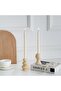 Taper Ceramic Candle Holders, Matte Boho Knot Candlestick Holder Set (2 pcs) - 4