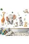 Forest Baby Animals Wall Decals - Elephant Lion Giraffe Monkey