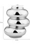 Modern Silver Ceramic Doughnut Vase - Stylish Decorative Flower Holder (1 Piece) - 7