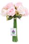 12pcs Artificial Rose Fake Silk Plants (Cream White)