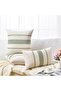 Decorative Throw Pillow Covers, Sage Green Striped Pattern, Boho Rustic, Set of 2 (45 x 45 cm) - 5