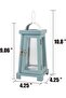 Coastal Wooden Tea Light Candle Lantern, 10.6 Inch, Worn Blue - 6