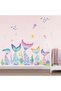 Baby Girls Mermaid Tail Wall Stickers - Under The Sea Marine Theme - 2