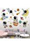 Lovely Astronauts and Planet Wall Decals, Space Art Removable Vinyl Stickers - 2