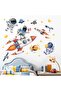 Astronaut Wall Decals - Outer Space Planets Rocket Boys Wall Stickers - 3
