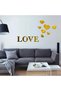 Gold Heart Wall Mirror Sticker for Wall Decoration, Acrylic DIY 3D Mirror Wall Stickers Acrylic Wall Decals with Adhesive Art Decal Wall Art Decor for home, Living Room and Bedroom Wall Decor - 5