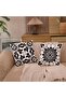 Geometric Black Flower Pillow Covers, 18x18, Set of 4 - 6