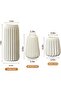 Beige Ceramic Vase - Set of 3 (Nordic Minimalist) - 3