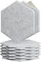 (in47)12 Pack Acoustic Panels, High Density Sound Absorbing Panels Sound Proof Insulation, Hexagonal