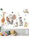 Forest Baby Animals Wall Decals - Elephant Lion Giraffe Monkey - 2