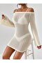 Cotton Long Sleeve Beach Dress - 6
