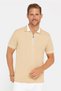 Men's 5-Pack Navy Blue-Cherry-Mink-Green-Sand Slim Fit Cotton Plain Zipper Pique Polo Neck T-Shirt - 6