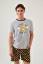 Men's Cotton Print Detailed Shorts Set - 2