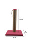 Cat Scratching Board 40 cm and Cat Bagel Bed 50 cm Diameter Fleece Set of 2 Claret-Red - 2