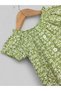 Girl's 2-3-4-5-6 Years Old Summer Flower Printed Bluzlu Muslin Shorts with Belt Stylish Holiday Girl's Suit - 3