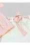 Girl's 2-3-4-5-6 Years Old Summer Flower Printed Bluzlu Muslin Shorts with Belt Stylish Holiday Girl's Suit - 5