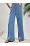 Women's Elastic Waist Comfortable Fit Aerobin Fabric Women's Trousers - 3