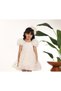 Ruffled Sleeves Daisy Embroidered Girl's Tulle Evening Dress - 2