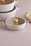 FİKA ALUMINUM SAN WITH GLASS LID 20CM BEIGE