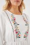 Women's Embroidered Long Hijab Dress 2550 - White - 5