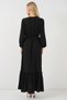 Women's Embroidered Long Hijab Dress 2550 - Black - 6