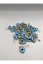 Evil Eye Bead with Yellow Safety Pin 50 Pieces