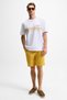 Lamıne Men's Print and Embroidery Detailed 100% Organic Cotton Crew Neck Regular Fit White T-Shirt - 2