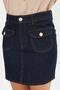 Navy Blue/Indigo Denim Jacket Jean Skirt Denim Set - 7