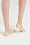 Laser Cut Non-Removable Women's Ballerina Socks Tan - 2