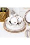 Charlotte 32-Piece New Bone China Dinner Set -Serves 6 Gold - 2